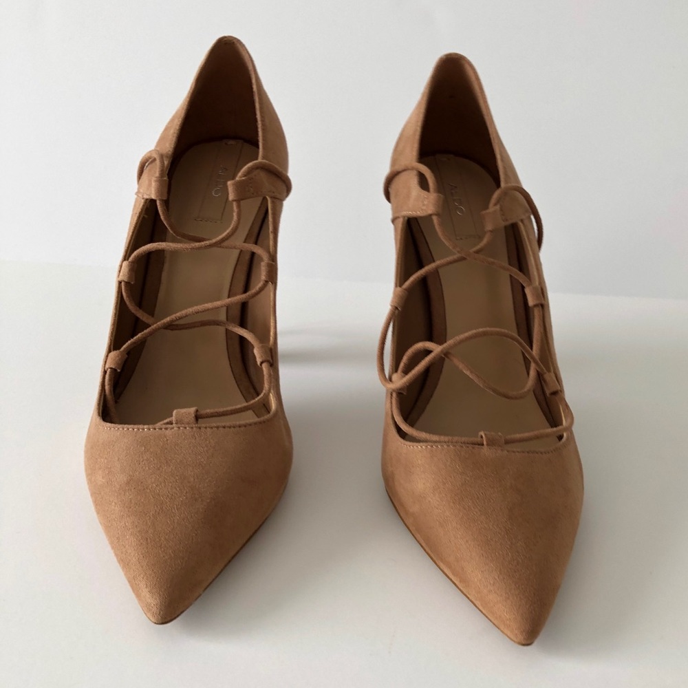 Aldo Tie Up Pointed Toe Heels